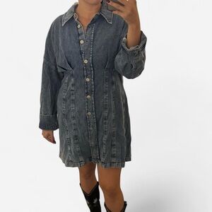 NWT Reformation Roxanne Indigo Denim Dress